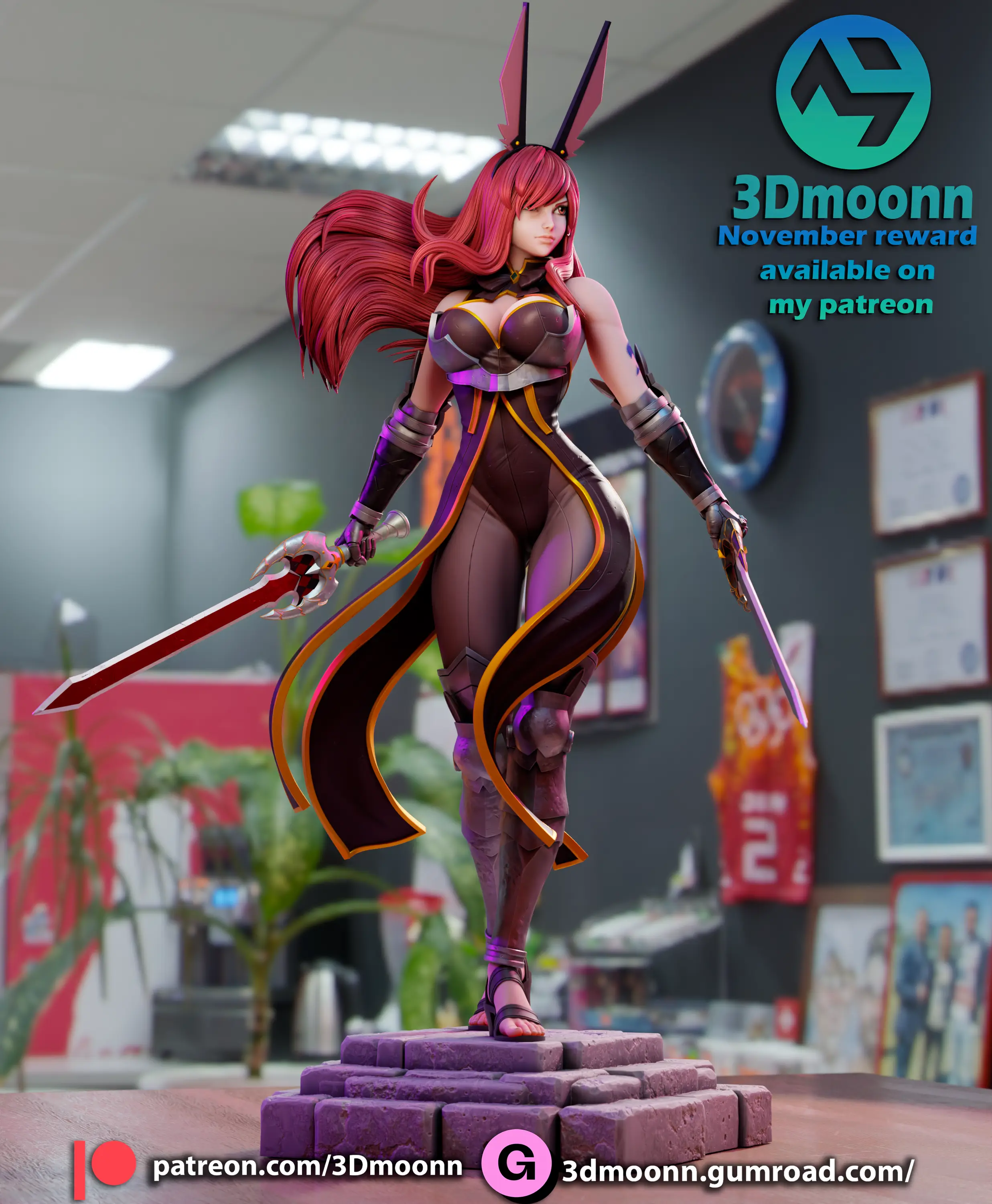 《妖精的尾巴》艾露莎·舒卡勒托（Erza Scarlet）